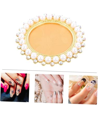 Housoutil Nail Display Board Nail Color Mixing Plate Makeup Paint Plate Nail Building Gel Hybrid Gel Makeup Mixing Palette Nail Polish Zinc Alloy Bracket Photo Frame - Buy Online on GoSupps.com