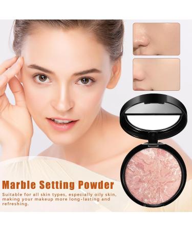  G n rique Makeup Face Powder Waterproof Oil Control Powder Marble Powder Palette Pearlescent Buildable Powder Foundation Long-Lasting Face Powder Powder Foundation for Women Oil Control Powder Foundation - Buy Online on GoSupps.com