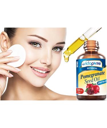 MYVIDAPURE POMEGRANATE SEED OIL 100% Pure. Refined Raw Undiluted for Skin Face Hair Lip and Nail Care. (0.5 Fl Oz) 0.5 Fl Oz (Pack of 1) - Buy Online on GoSupps.com