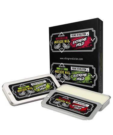 Extreme Hold Mustache Wax 2 Pack for Men - Citrus & Sandalwood Scents - 0.5oz x 2 - Buy Online on GoSupps.com