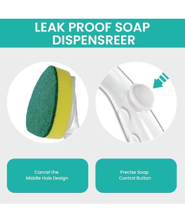 Non-Scratch Dishwand Refills: 6-Pack Heavy Duty Sponge Heads with Soap Dispenser - Dishwasher Safe Cleaning Tool Kit - Buy Online on GoSupps.com