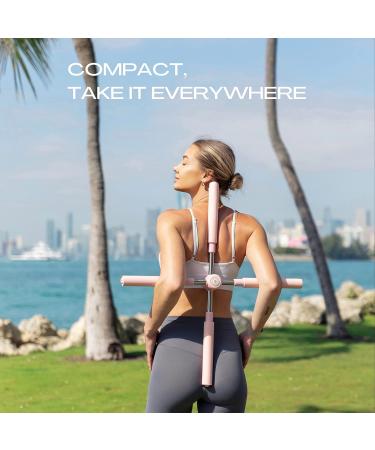 BodyTree Posture Corrector Yoga Cross Stick - Compact and Adjustable Stretch Pole - Cracker bar - Stretcher for Upper and Lower Back Pain Relief Pink - Buy Online on GoSupps.com