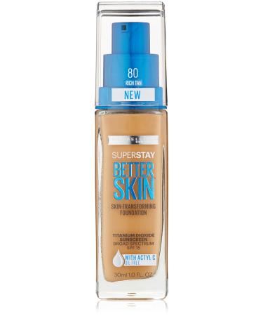 Maybelline New York Superstay Better Skin Foundation  Riche Tan  1 Fluid Ounce Riche Tan 1 Fl Oz (Pack of 1) - Buy Online on GoSupps.com