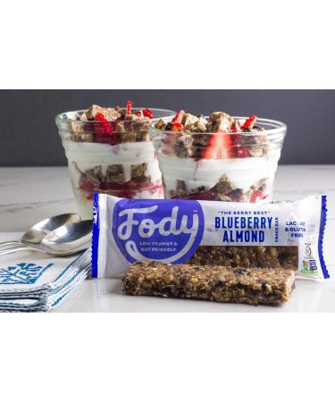 Fody Foods Snack Bars Blueberry Almond 1.41 Oz (Pack of 12) 3g Protein Low FODMAP Gut & IBS Friendly Vegan Lactose Free Non-GMO Gluten Free - Buy Online on GoSupps.com