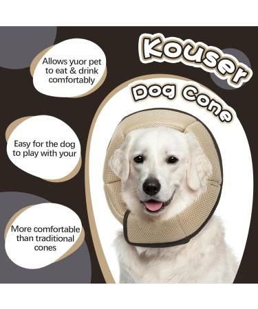 Kuoser Rescue Dog Collar - Comfortable Leakage Protection & Adjustable Neck Fit for Wound Recovery - Brown (28-36cm) - Buy Online on GoSupps.com
