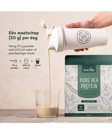 Alpha Foods BV Vegan Protein Powder Natural 23g Protein Pure Pea Protein Muscle Building and Recovery 600g Vegan Protein Powder Alpha Foods - Buy Online on GoSupps.com