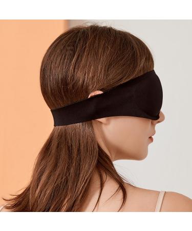 Buy Minimalist Black Sleep Eye Mask | No Pressure Design & Comfortable Non-Adjustable Headband - Perfect for Travel - Buy Online on GoSupps.com