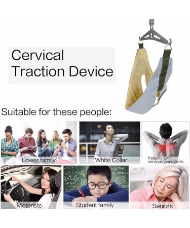 AEOIH Cervical Traction Over Door Neck Massager Device Kit Stretcher Adjustment Chiropractic Stretching Belt Osteochondrosis Pain Relief Back Head Massager - Buy Online on GoSupps.com