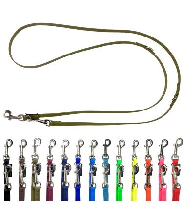 Biothane dog linen small dogs / large dogs adjustable 2m / 2.40m / 2.80m / 3.50m / 5m silver hook 9mm / 13m m / 16mm (2.40m x 16mm olive) 2.40m x 16mm olive