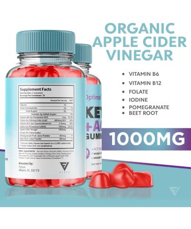 Optimal Keto ACV Gummies - Advanced Shark Tank Formula for Weight Loss | Apple Cider Vinegar, Folate, B12 | 60 Count - Buy Online on GoSupps.com