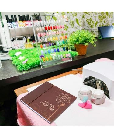 Minkissy Nail Nail 120 Nail Color Chart Display Books Nail Polish Color Cards Plastic Polish Board Nail Tips Display for Nail Art Practice Design Samples - Buy Online on GoSupps.com