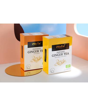 Imozai Instant Ginger Tea With Honey Crystals (Lemon Flavor) - 30 Sachets, 30 Count Pack - Buy Online on GoSupps.com