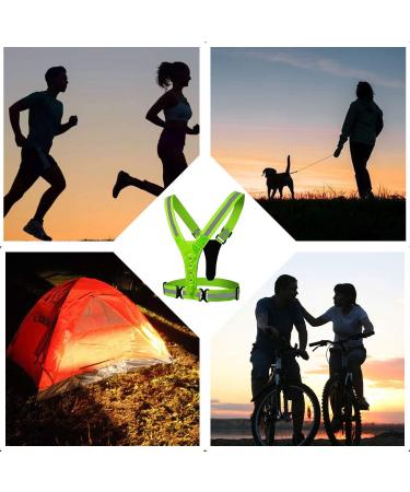 LED Reflective Running Vest | High Visibility Safety Gear for Night Running, Walking, Cycling | Adjustable Elastic Fit | Rechargeable Lights for Runners - Buy Online on GoSupps.com