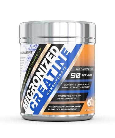 Amazing Muscle Micronized Creatine Monohydrate  1 lb (453.5 Grams) - 5000 mg Micronized Creatine Per Serving  Approx. 454 Servings- Ideal Pre & Post Workout Supplement - Unflavored - Buy Online on GoSupps.com