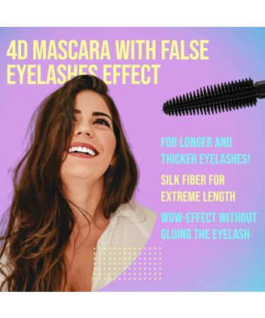 LABX NEW YORK Advanced 4D Eyelash Mascara - False Lash Effect Lengthening & Volumizing Waterproof Mascara - Carbon Black 8 mL - Buy Online on GoSupps.com