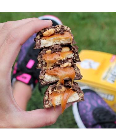FITCRUNCH Protein Bars | Designed by Robert Irvine | World s Only 6-Layer Baked Bar | Just 6g of Sugar & Soft Cake Core (12 Bars Caramel Peanut) - Buy Online on GoSupps.com
