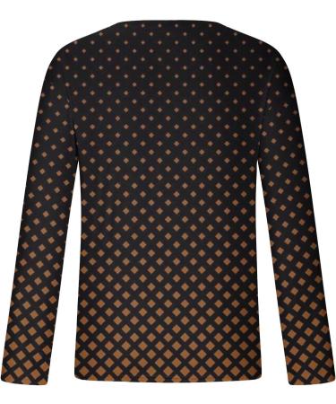 oelaio Men's Big and Tall Long Sleeve Graphic Tee Trendy 3D Print T-Shirts Funny Round Neck Athletic Gym Muscle Shirts Coffee - Buy Online on GoSupps.com