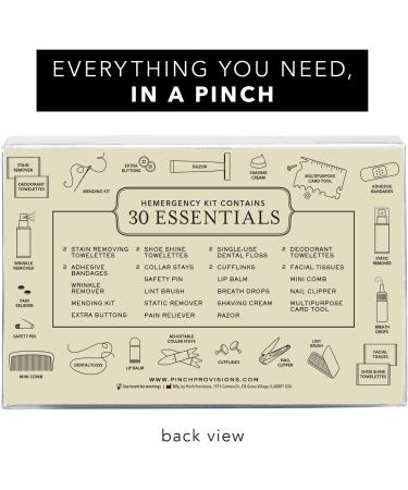 Pinch Provisions Hemergency Kit for Men | 30 Grooming Essentials & Travel Accessories | Ideal Gift for Grooms & Best Men - Cognac - Buy Online on GoSupps.com