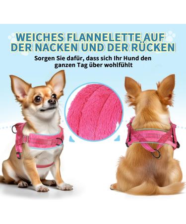 Eyein No-Pull Dog Harness with Leash - Soft Padded Adjustable & Reflective Breast Dishes for Puppies Small & Large Dogs Cats - Pink XXS - Buy Online on GoSupps.com