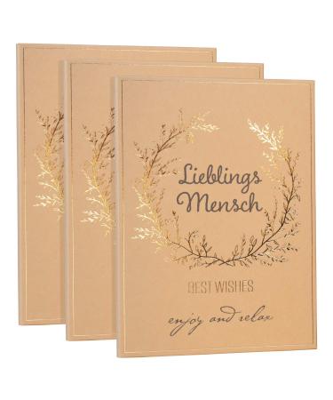 Leo & Lilo Luxury Wellness Moment - 3 Set Face Mask With Gift Packaging Favorite Mensch - Relaxing Tuchmask with Ginseng Wild Malve and Magic Nut