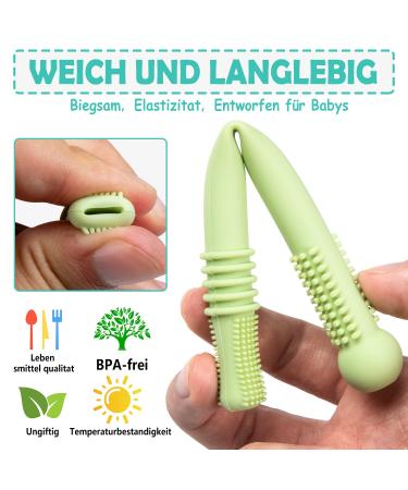 Hongteya 6-Piece Baby Bite Tube Set - BPA-Free Silicone Dental Aid for Toddlers | Safe & Soft Baby Bite Rings in Lighter Colors - Buy Online on GoSupps.com