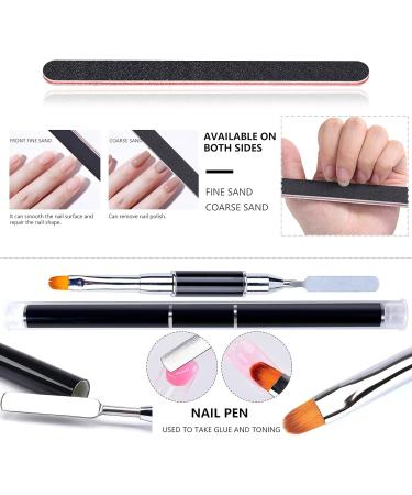 Kalolary Dual Nail Forms Set - 100PCS T-Shape Forms with Nail Tip Clip, Brush, File, and Poly gel Brush - Professional Nail Manicure Kit - Buy Online on GoSupps.com