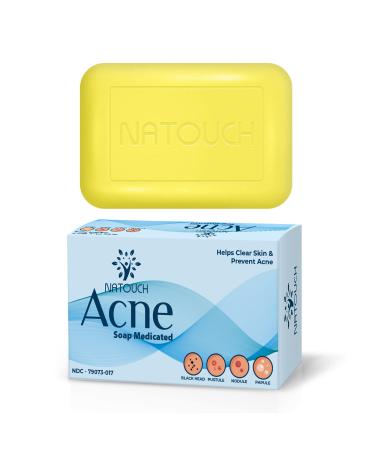 Acne Treatment Soap Bar Antifungal Medicated Soap Bar Acne Body Wash with Salicylic Acid Acne Scars and Dark Spot Remover with Natural Essential Oil for Face Body Back and Butt
