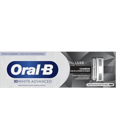 Oral-B 3D White Advanced Luxe Charcoal Toothpaste 75 ml - Buy Online on GoSupps.com
