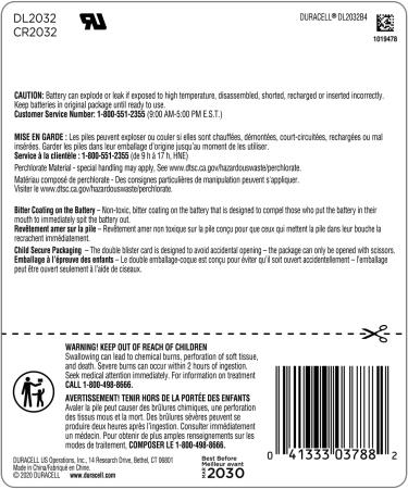 Duracell 2032 battery CR2032 3v Lithium Coin Battery 4 Count (pack of 1). Bitter Coating Helps Discourage Swallowing Child-secure Packaging. Ideal for Key Fobs Remotes and More. Lithium Batteries - Buy Online on GoSupps.com