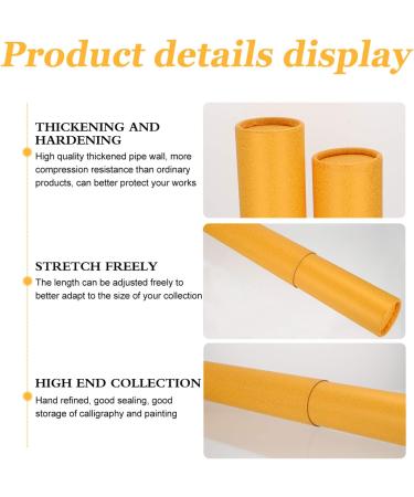 Milisten Poster Tube Portable Expandable Blueprint Drafting Document Art Storage Hard Tube Calligraphy Painting Tubes Paper Drawing Mailing Tubes B 35X6cm - Buy Online on GoSupps.com