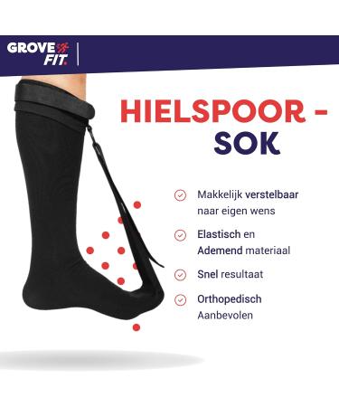 GroveFit Heel Spur Relief Package - Strassburg Socks Heel Pads & Brace for Pain Relief - Buy Online on GoSupps.com