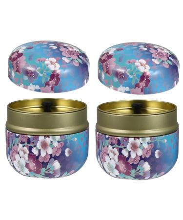 Alipis 2pcs Tea Cans Loose Powder Cans Portable Powder Box