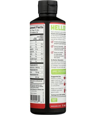 Barlean's Seriously Delicious Omega-3 Flax Oil Strawberry Banana Smoothie 16 oz - Healthy & Tasty - Buy Online on GoSupps.com