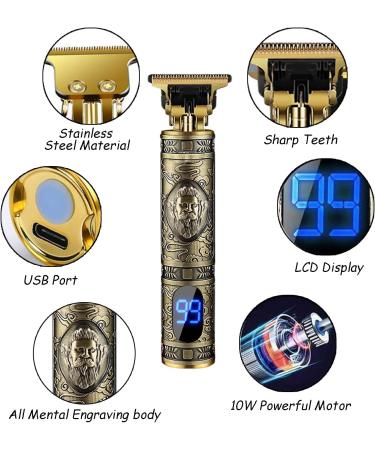 Yunshengmy Hair Clippers for Men Beard Trimmer Zero Gapped Trimmer T-Blade Trimmer Clippers for Hair Cutting Cordless Rechargeable Electric Haircut Kit - Buy Online on GoSupps.com
