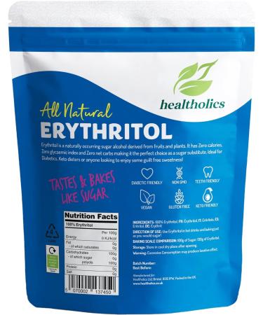 5kg Erythritol Granulated Sugar Alternative - Zero Calorie, Keto Friendly (5 x 1kg) - Buy Online on GoSupps.com