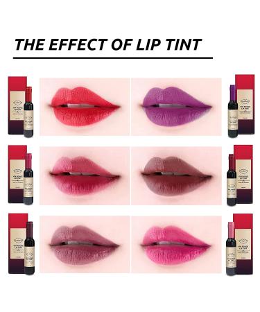 Wine Lipstick Set - Matte Long Lasting Waterproof Lip Tint & Gloss | 6 Vibrant Colors - Perfect Gift for Women Moms & Girlfriends - Buy Online on GoSupps.com