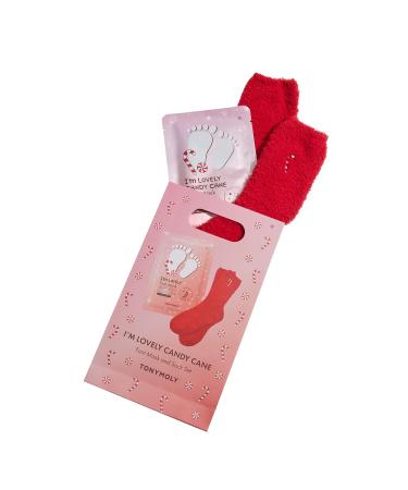 TONYMOLY I m Lovely Candy Cane Foot Mask Set - Hydrating & Soothing Foot Care | International Shipping Available - Buy Online on GoSupps.com