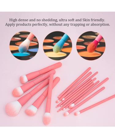 TEXAMO Professional Makeup Brush Set - 15Pcs Pink | Powder, Contour, Blush, Eyeshadow, Eyebrow, Eyeliner, Lip Brushes for Highlighting, Blending, Foundation - Ideal for Beauty Enthusiasts - Buy Online on GoSupps.com
