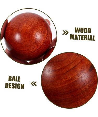 Shop Minkissy 4-Piece Wooden Hand Training Balls | Chinese Health Fidget Toys | Bamboo Massage Balls 5x5cm - Buy Online on GoSupps.com