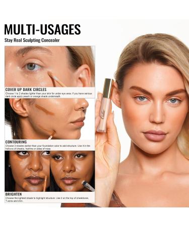 Oluac Matting Concealer for Dark Circles | Vegan Honey Formula | Highly Covering Makeup with Vegetable Essences - 3.8ml - Buy Online on GoSupps.com