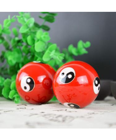 Shop Durratou Fitness Handballs - Carved Tai Pattern Stress Ball | Cloisonne Craft Collection in Red - International Shipping Available - Buy Online on GoSupps.com