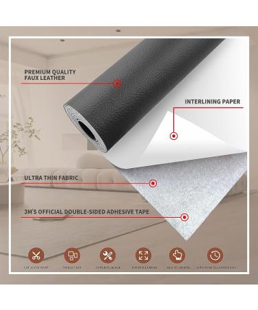 ALLANSING Leather Repair Tape Patch - Self Adhesive Vinyl Repair Tape for Furniture Couch Upholstery - Black 3.5x65 Inch - Buy Online on GoSupps.com