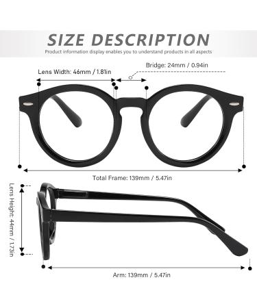 Blue Light Blocking Glasses for Women & Men - Oval Demi Black | Protect Your Eyes - Buy Online on GoSupps.com