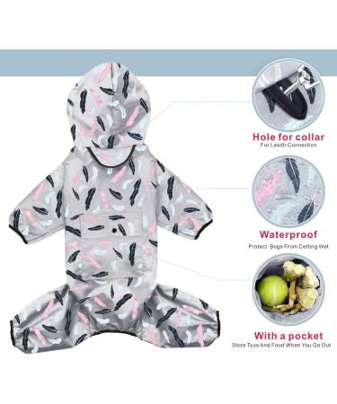 Waterproof Dog Raincoat with Hood for Large Dogs - Reflective & Windproof Dog Rain Jacket in Pink - Ideal for Corgi, Golden Retriever, Shepherd, Bulldog - 4XL - Buy Online on GoSupps.com