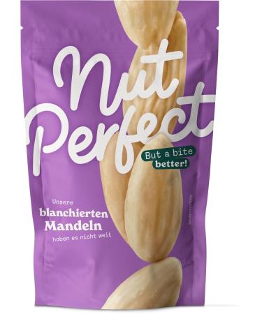 Nut Perfect |Almond kernels blanched |Without skin |Mild in taste |Shorter transport routes through cultivation and processing in Spain |CO2 savings through shorter transport routes |100 g - Buy Online on GoSupps.com