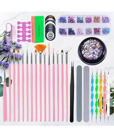 POPETPOP 1 Set Nail Art Pen Kit Nail Art Liner Nail Painting Tools Nail Art Brush Drill Painted 20X2X1CM - Buy Online on GoSupps.com