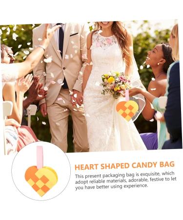 Gatuida Heart Shaped Candy Bag Packaging Bags Party Delicate Pouch Wrapping Bag Fine Souvenir 22x14.5cm As Shown - Buy Online on GoSupps.com