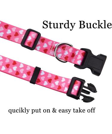 Mihqy Valentine's Day Dog Collar - Adjustable Heart Design for Small Medium & Large Dogs | XS Size (20-30 cm Neck) - Buy Online on GoSupps.com