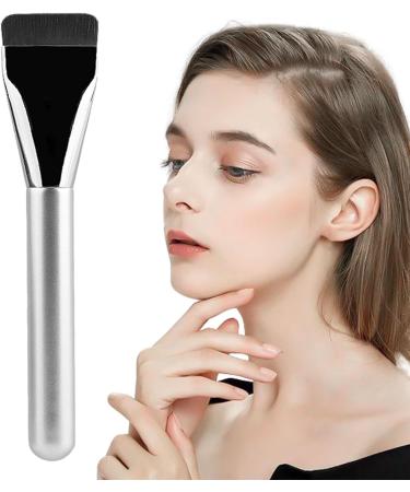 Foundation Brush Liquid Makeup - Face Blush Makeup Brush Flat Top Face Liquid Foundation Brush | Cosmetics Applicator Liquid Powder Brush Ultra Thin Makeup Foundation Brush for Liquid Cream Aluminum tube wooden handle - Buy Online on GoSupps.com