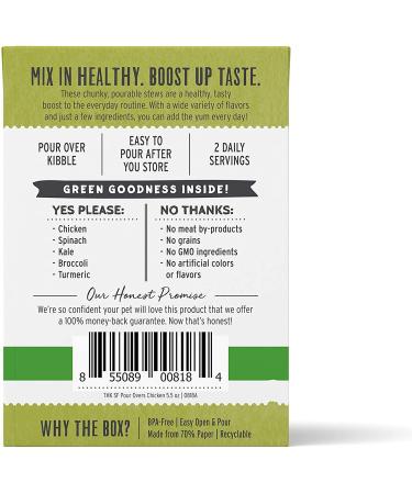 The Honest Kitchen Superfood Pour Overs Chicken Stew Dog Food Topper 5.5oz (Pack of 12) - Spinach, Kale & Broccoli - Buy Online on GoSupps.com